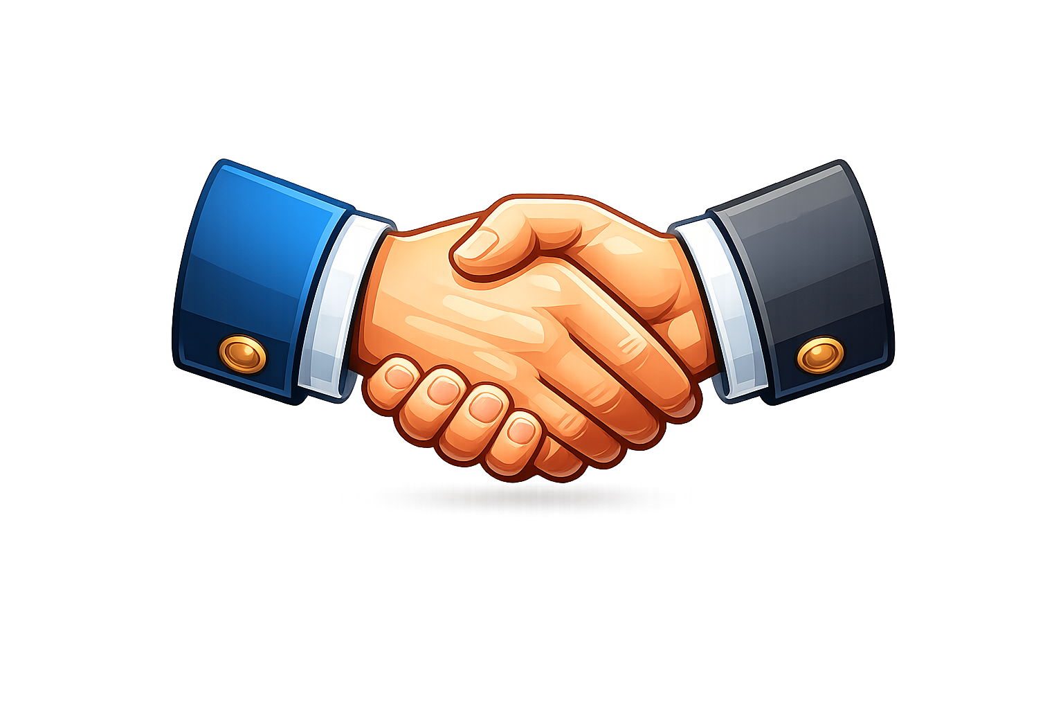 Professional handshake icon symbolizing trusted property investment, real estate partnerships, and successful land deals in Dholera.